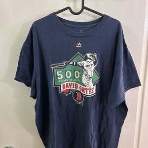 Majestic David Ortiz Boston Red Sox 500 Home Runs T-Shirt
